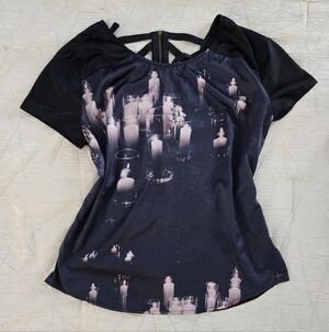 Vintage Gentle Fawn Candle Print Top – Gothic/Romantic